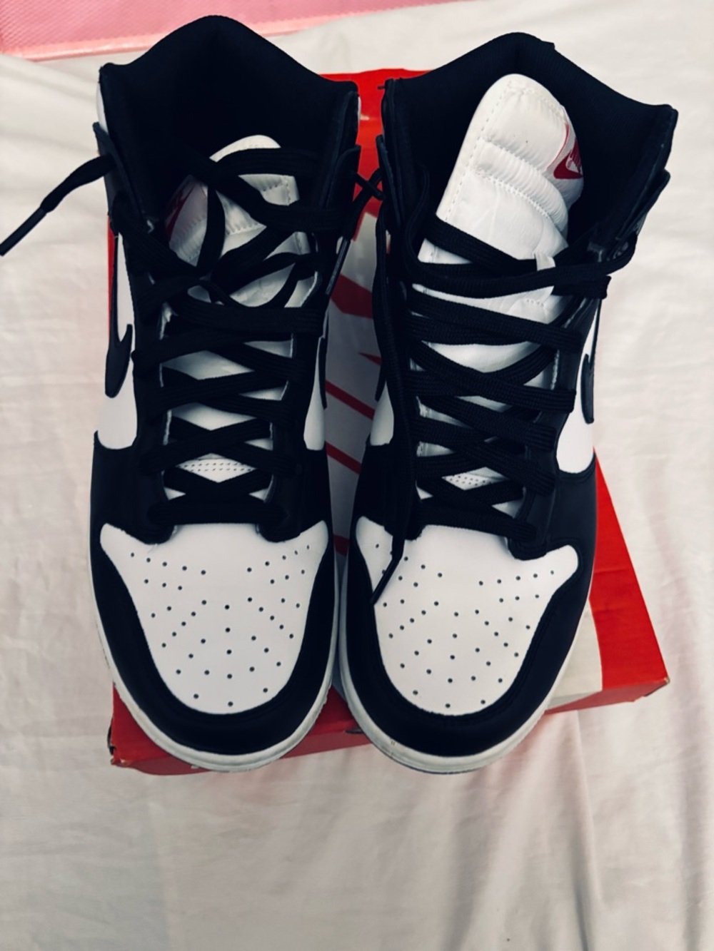 Nike Dunk high Black & White High-Top Sneakers(panda 2021)women 10.5/Men9